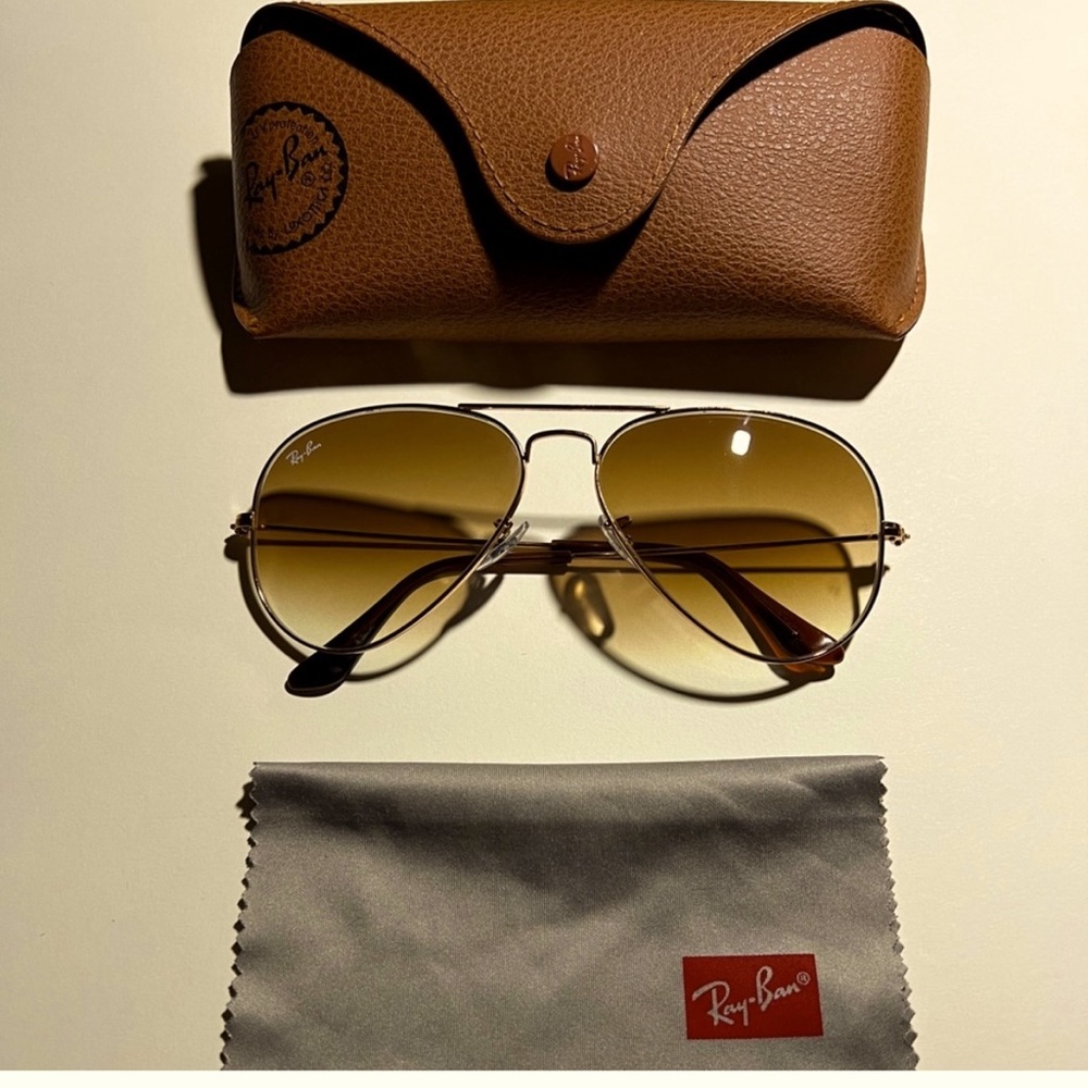 Ray-Ban Gold gradient sunglasses RB3025